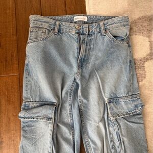 Zara Sky Blue Denim Pants